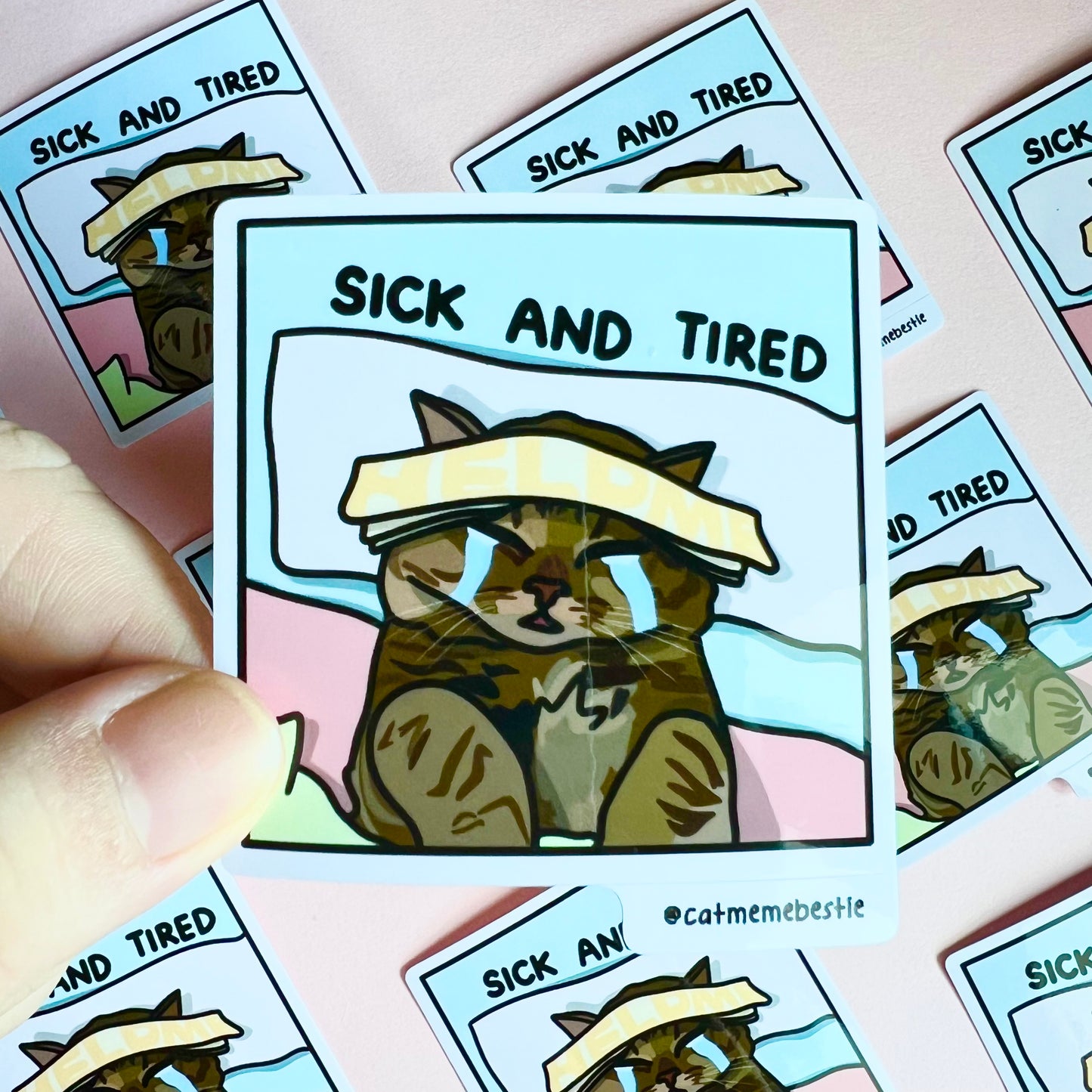 "sick and tired" sticker