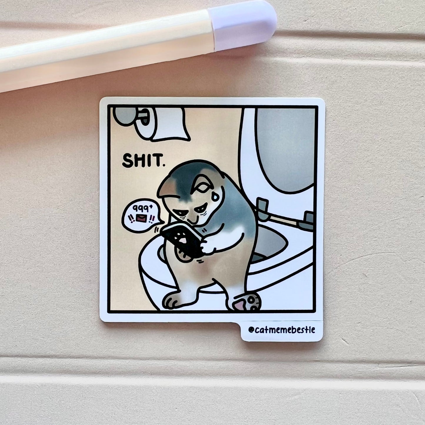 "shit" sticker