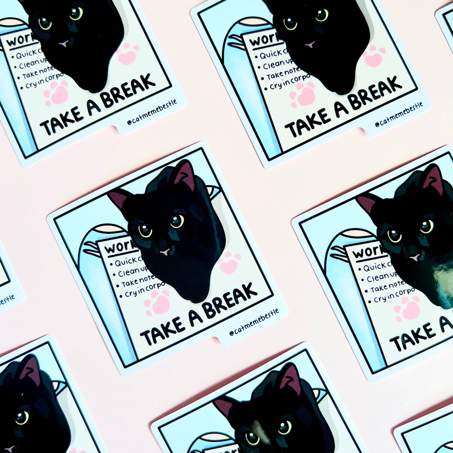 "take a break" sticker