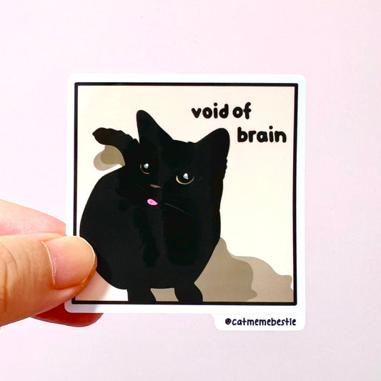 "void of brain" sticker