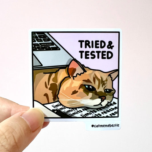 "tried & tested" sticker