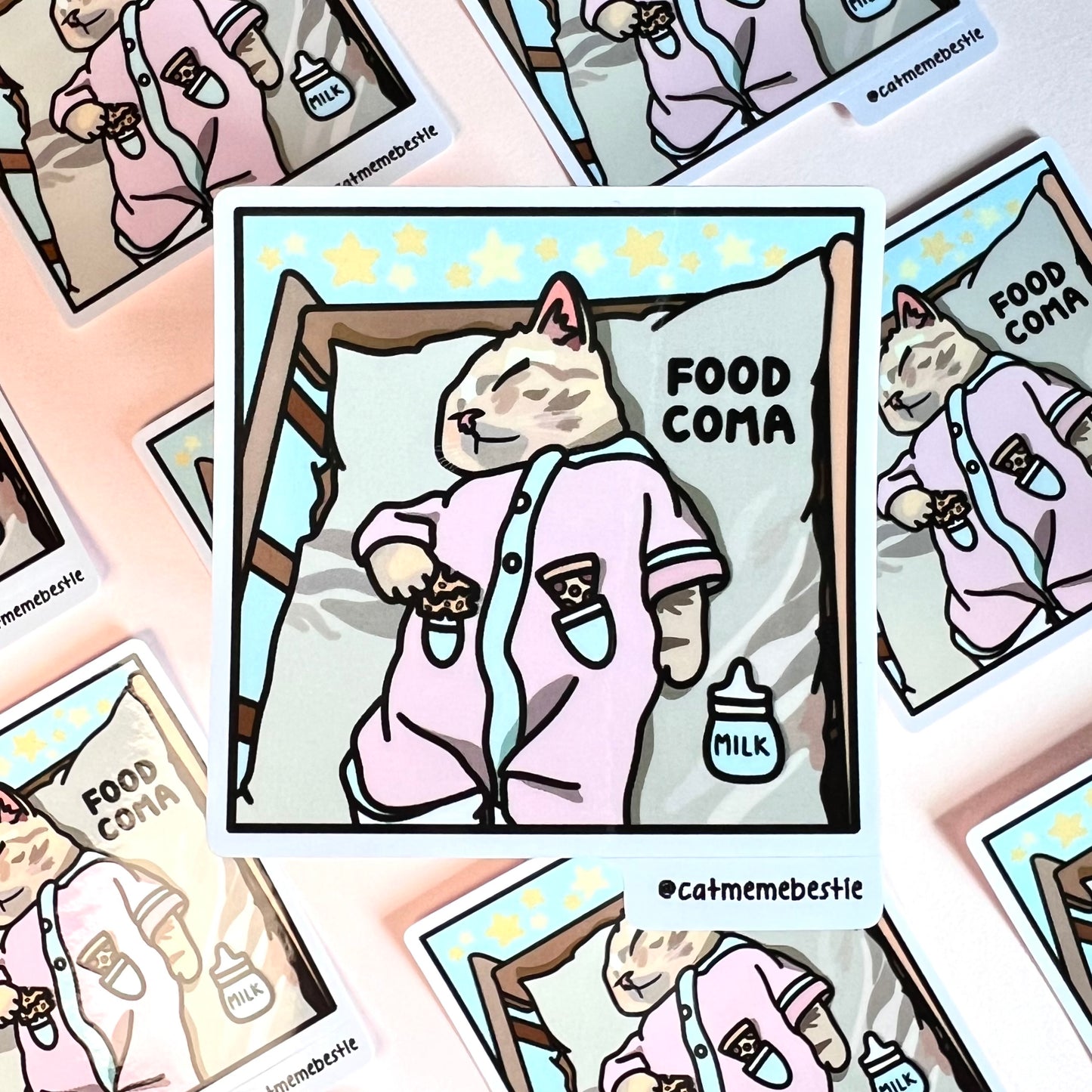 "food coma" sticker