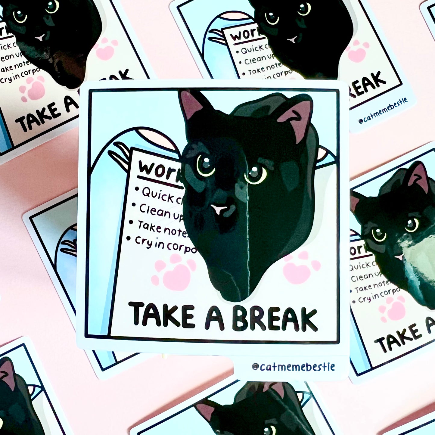 "take a break" sticker