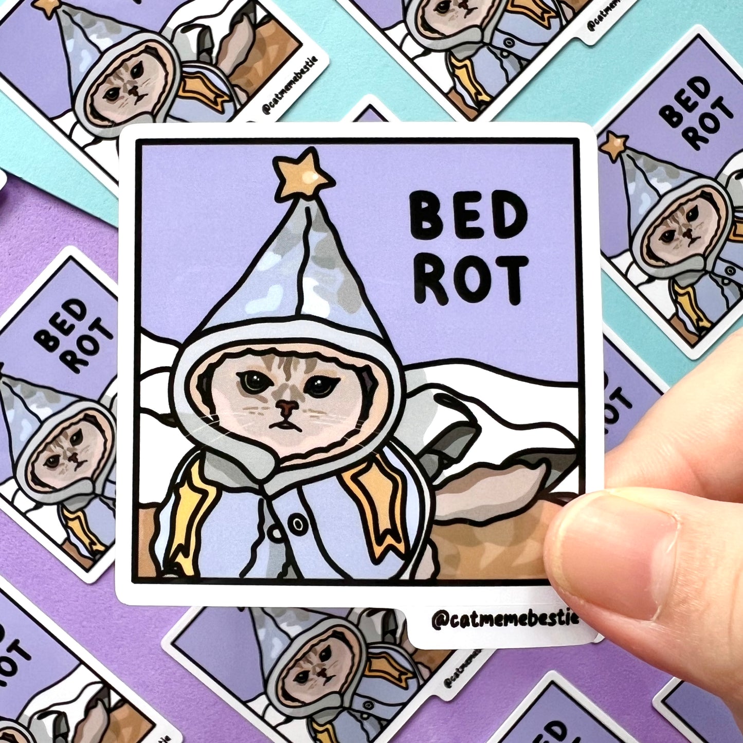 "bed rot" sticker