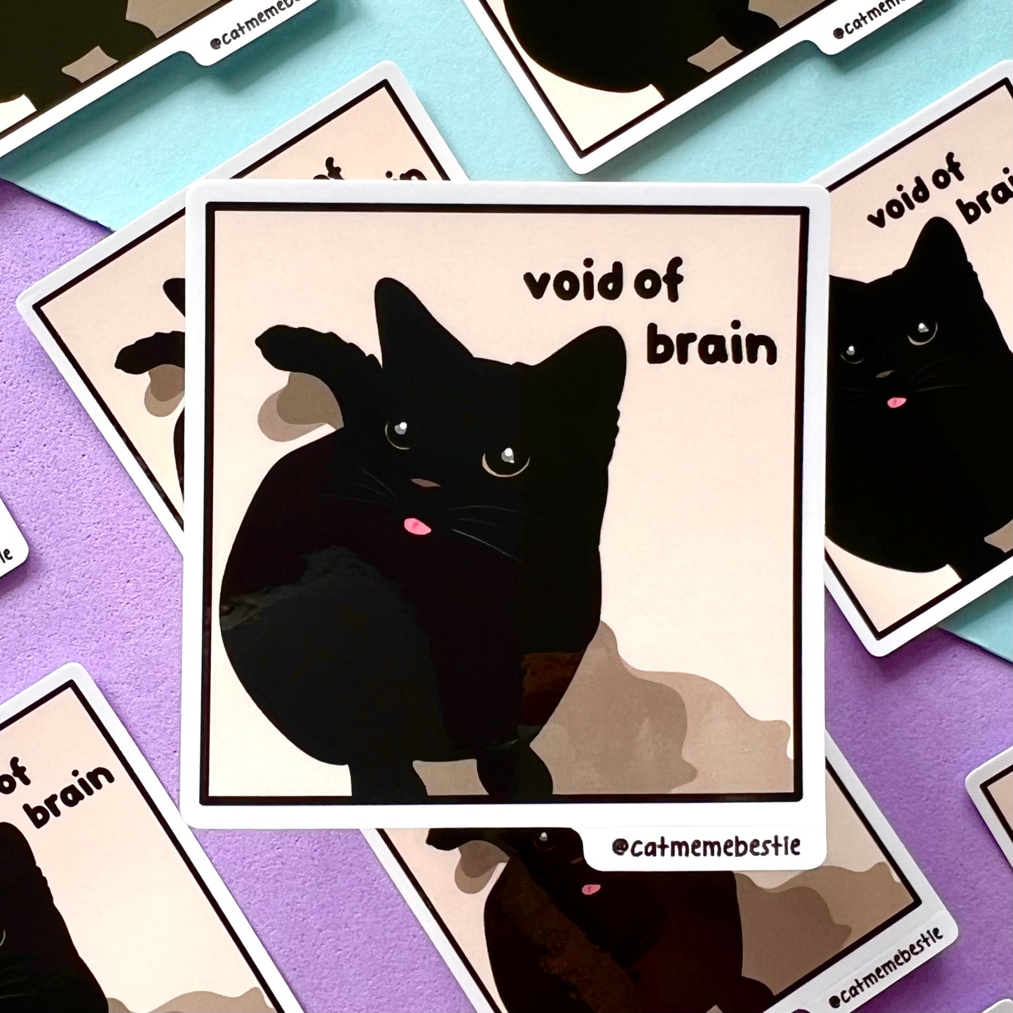 "void of brain" sticker