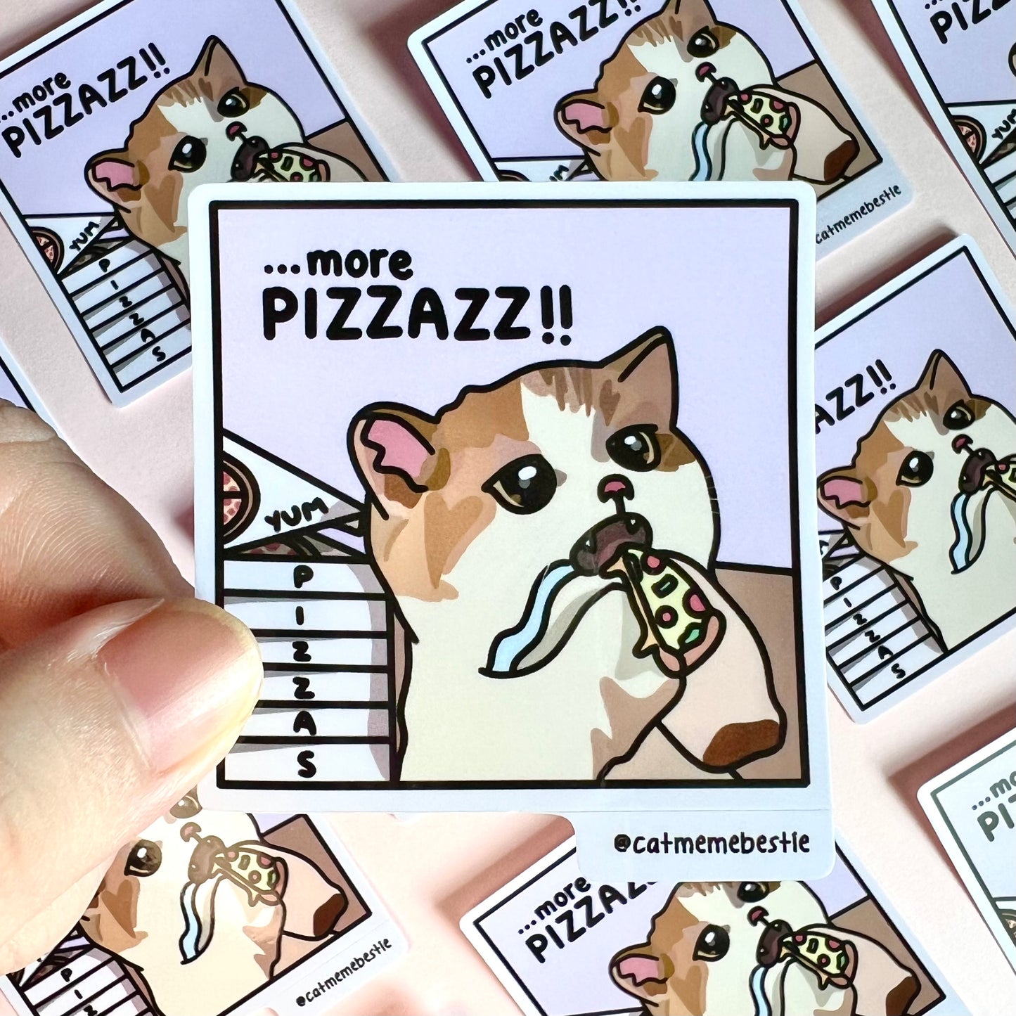 "more pizzazz" sticker