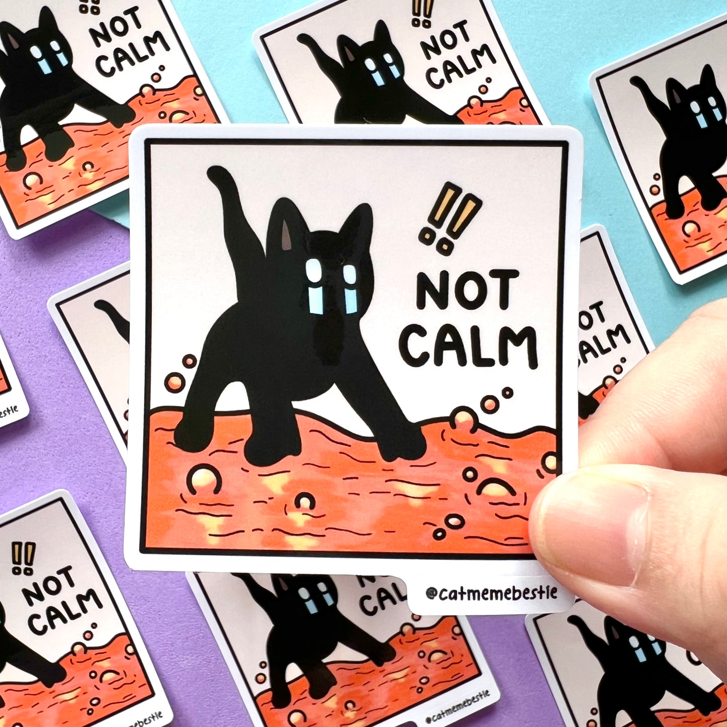 "not calm" sticker