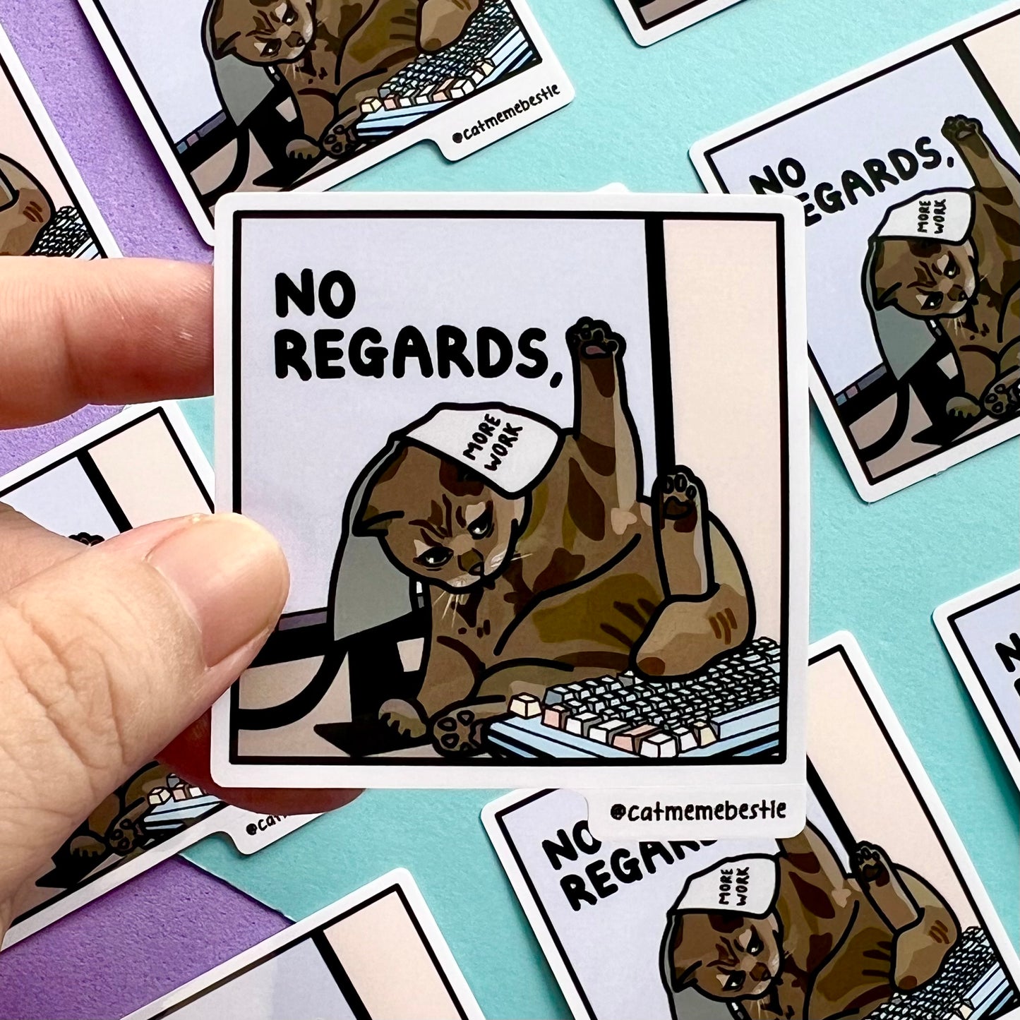 "no regards" sticker