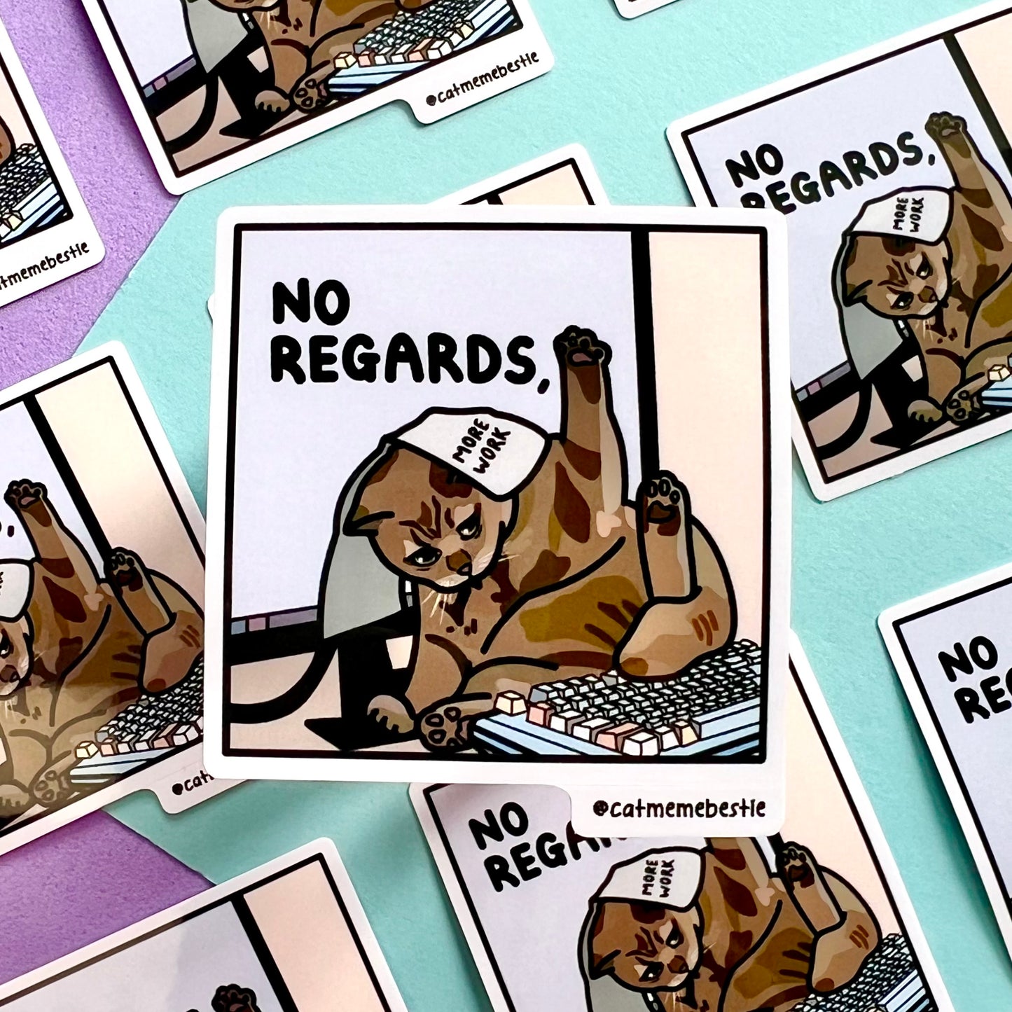 "no regards" sticker