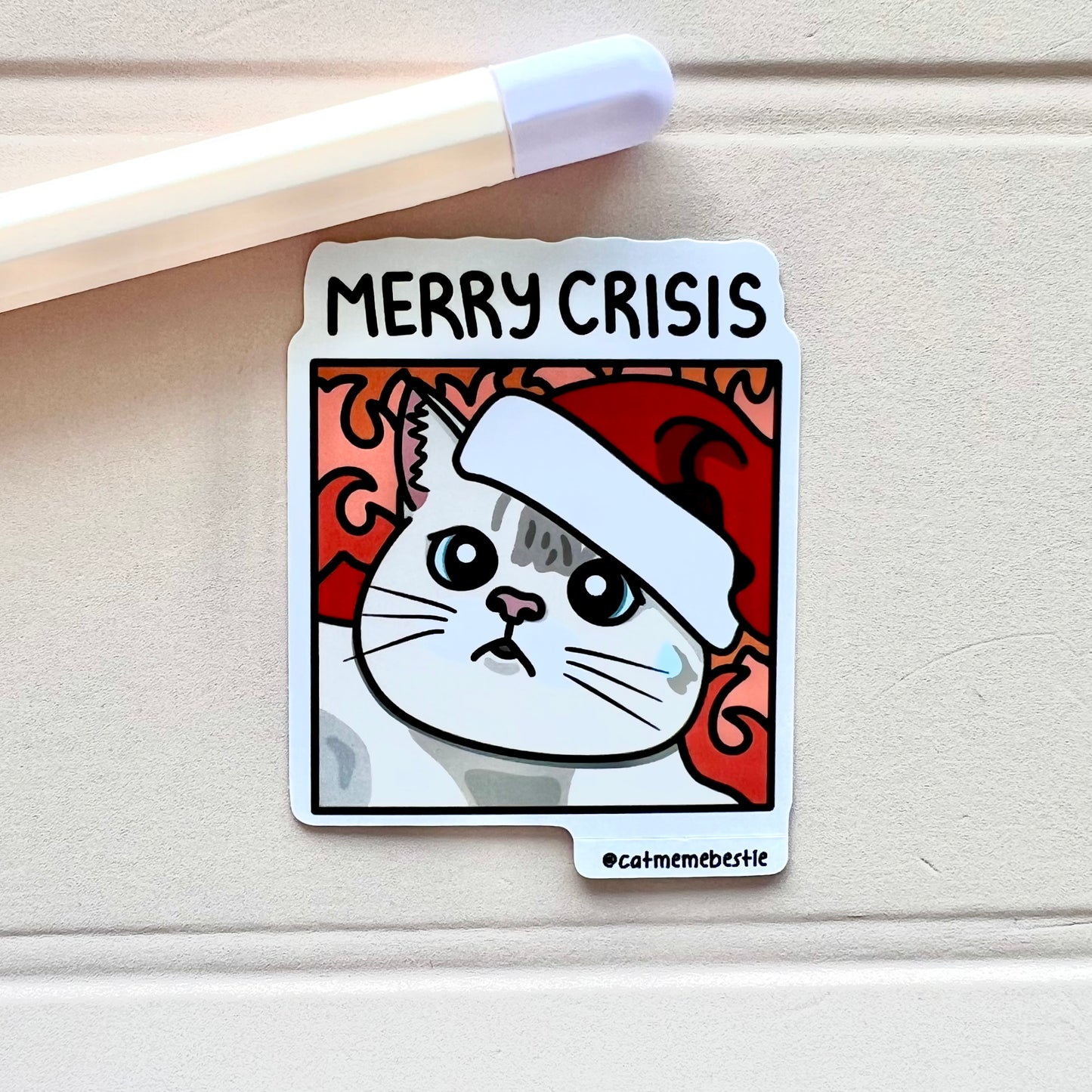 "merry crisis" sticker