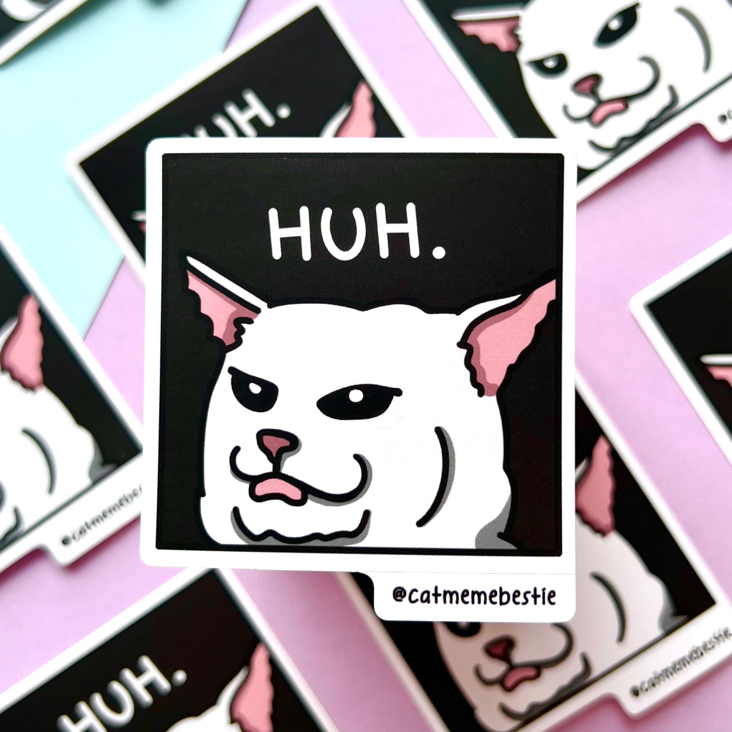 "huh." ver. 1 sticker