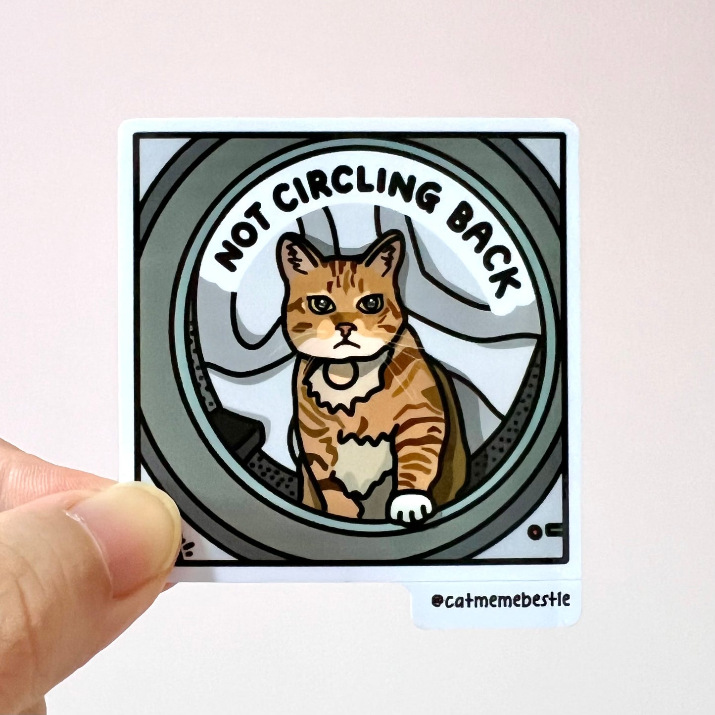 "not circling back" sticker