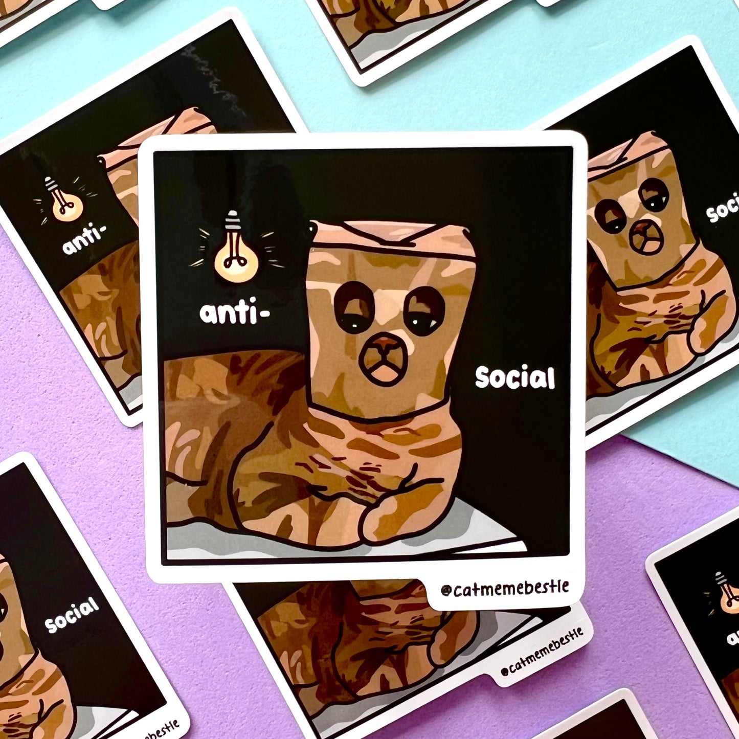 "anti social" sticker