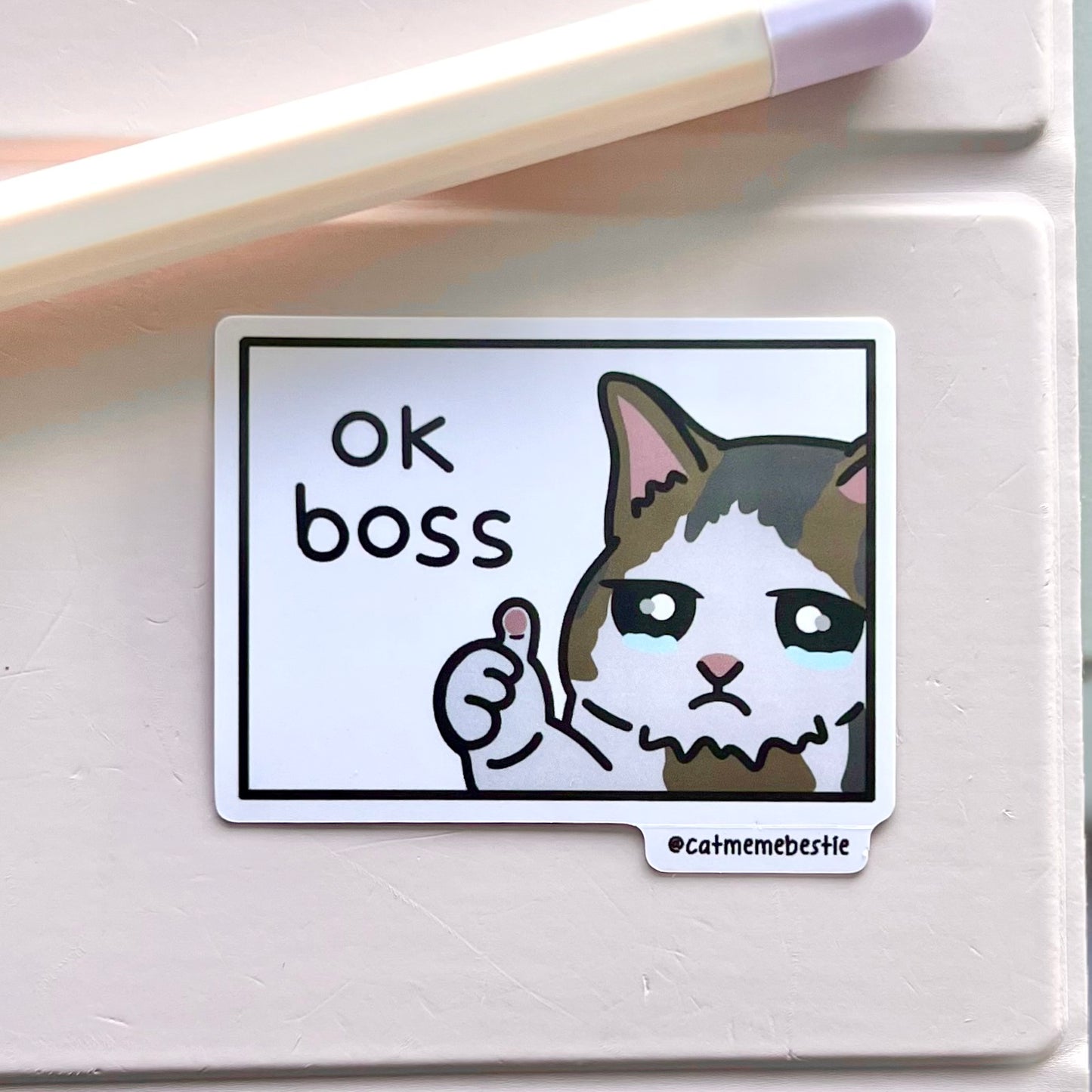 "ok boss" sticker