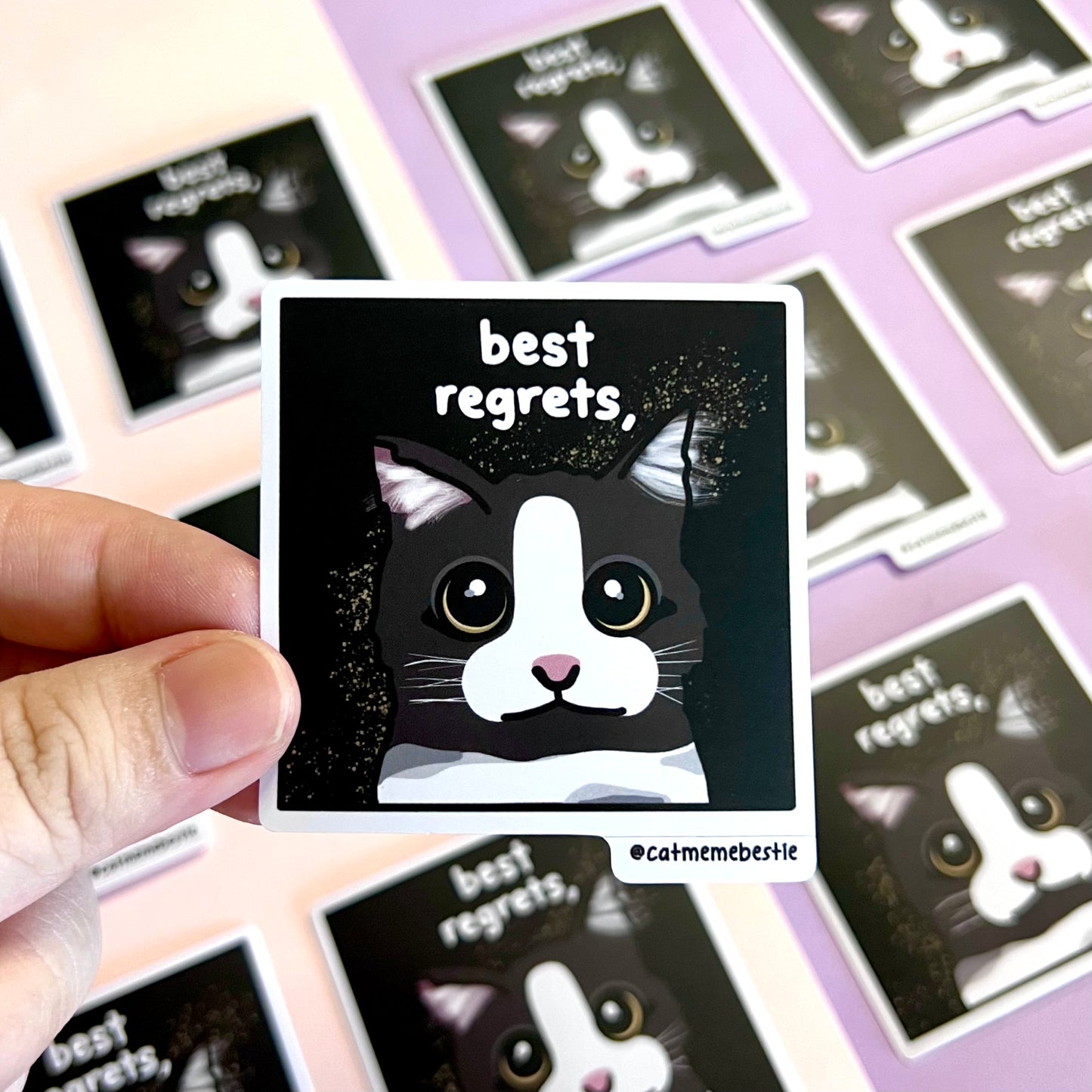 "best regrets" sticker