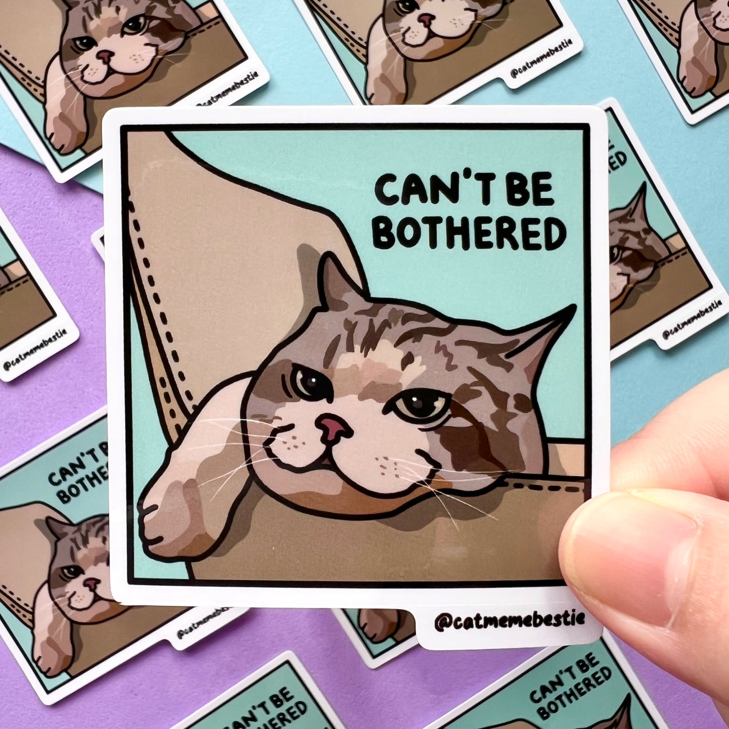 "can't be bothered" sticker