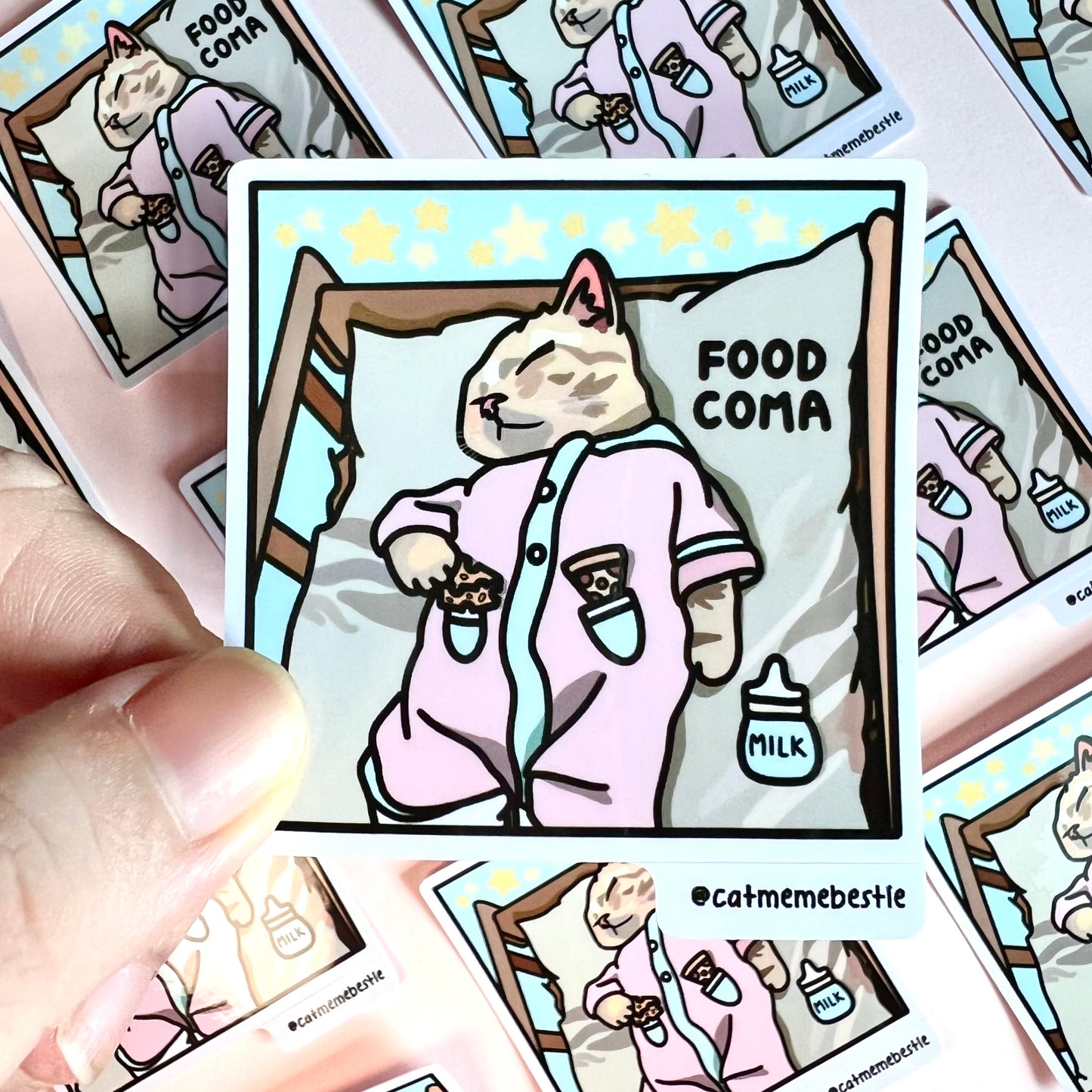 "food coma" sticker