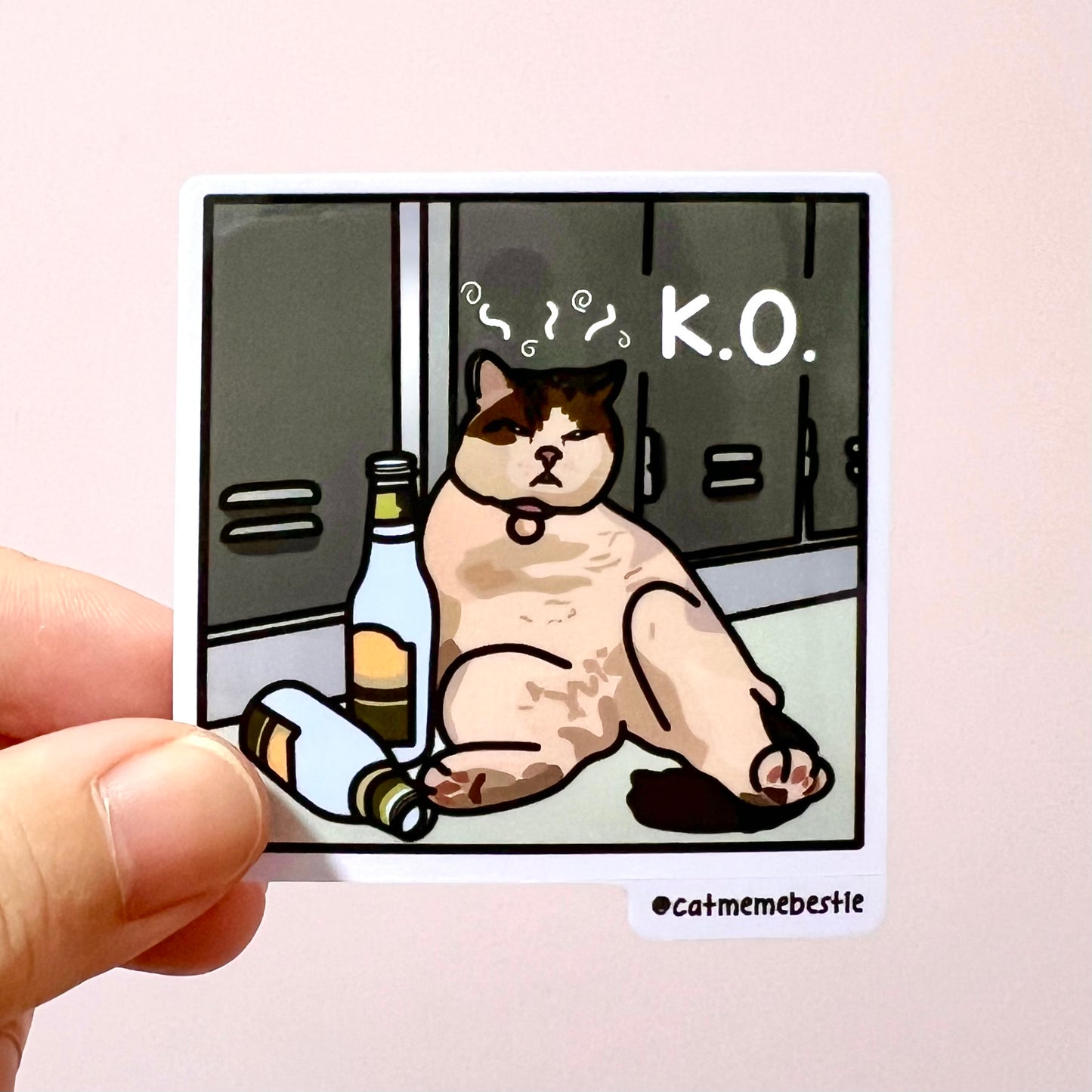 "K.O." sticker