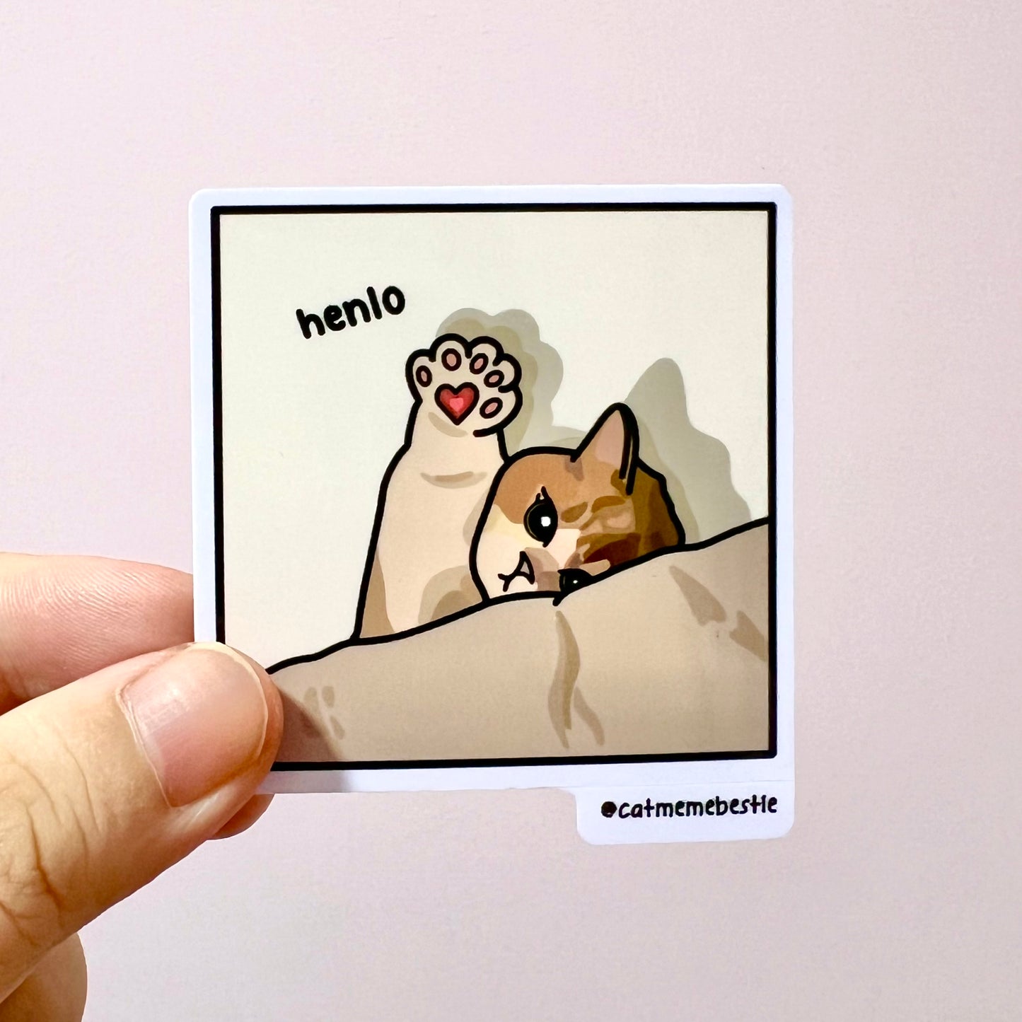 "henlo" sticker