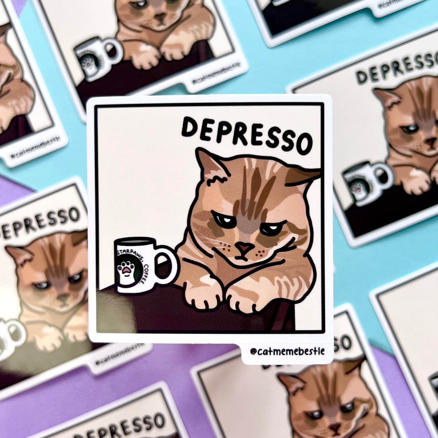 "depresso" sticker