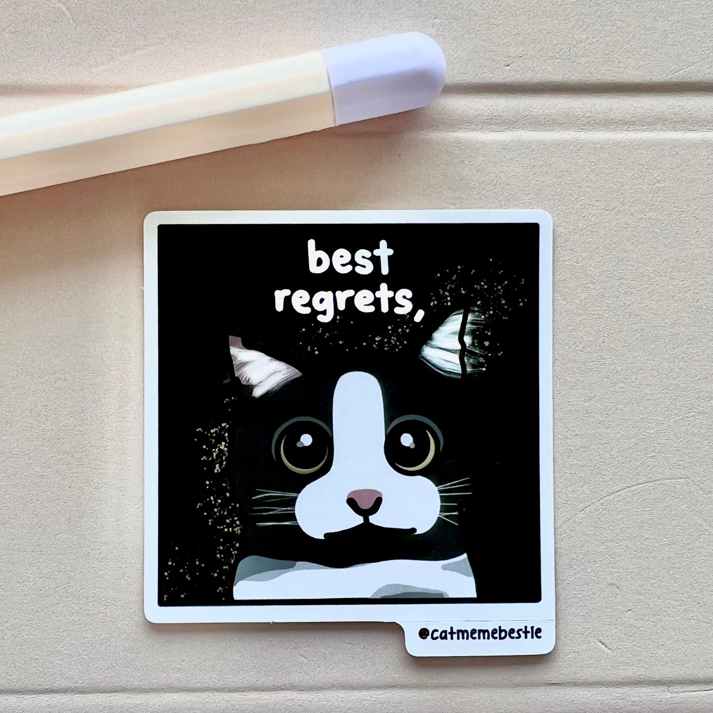 "best regrets" sticker