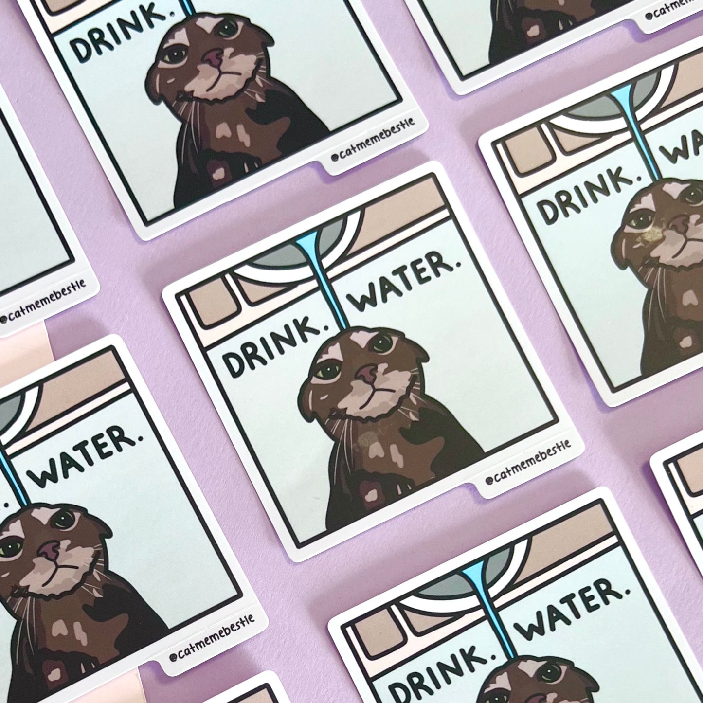 "drink. water." sticker