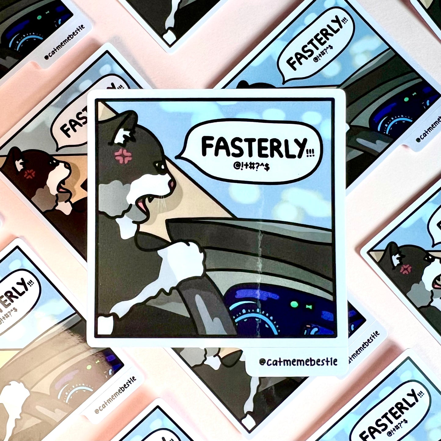 "fasterly" sticker