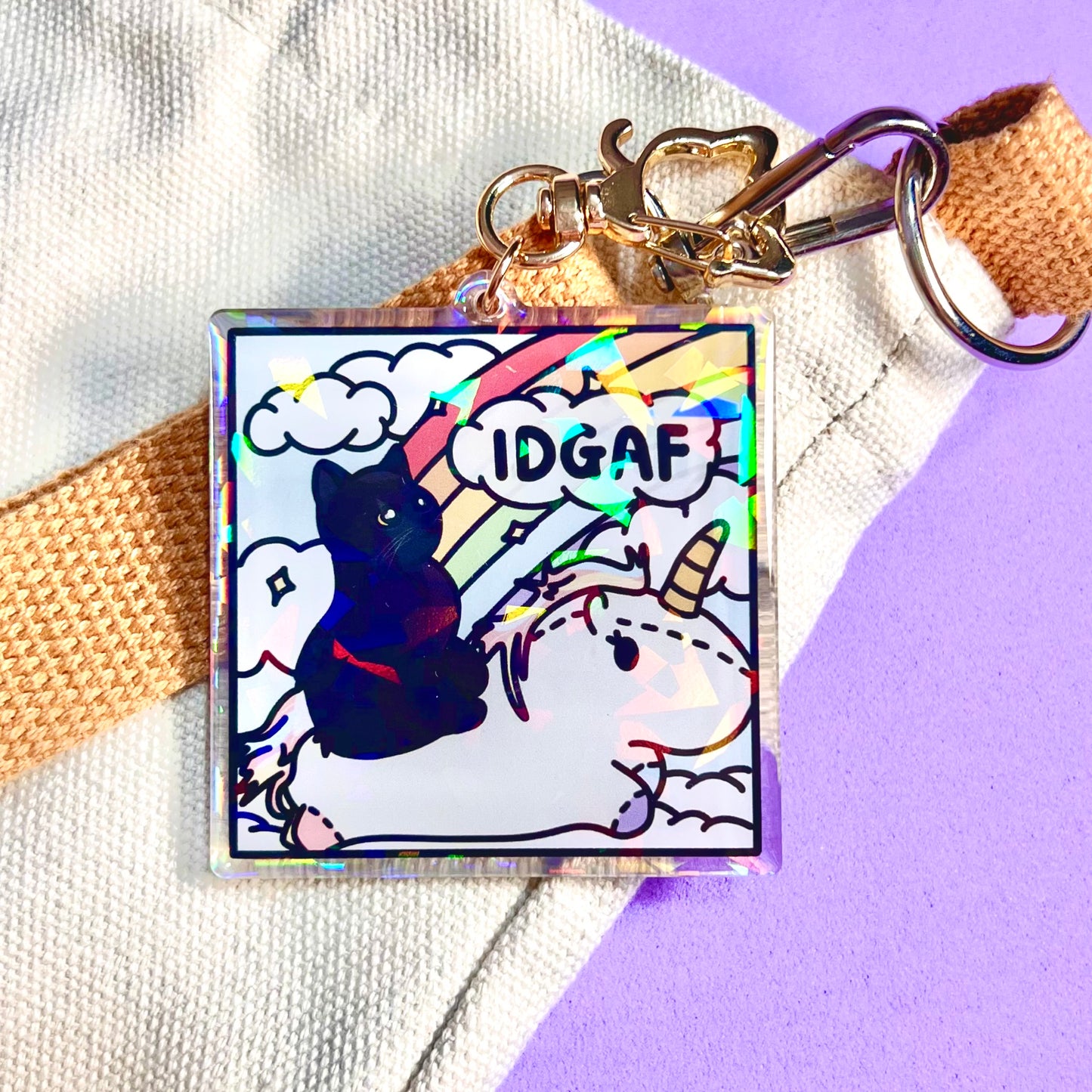 "idgaf" keychain