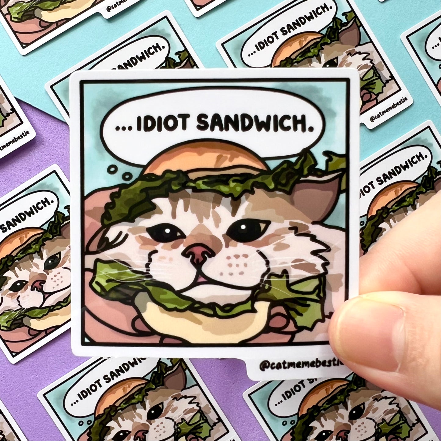 "idiot sandwich" sticker