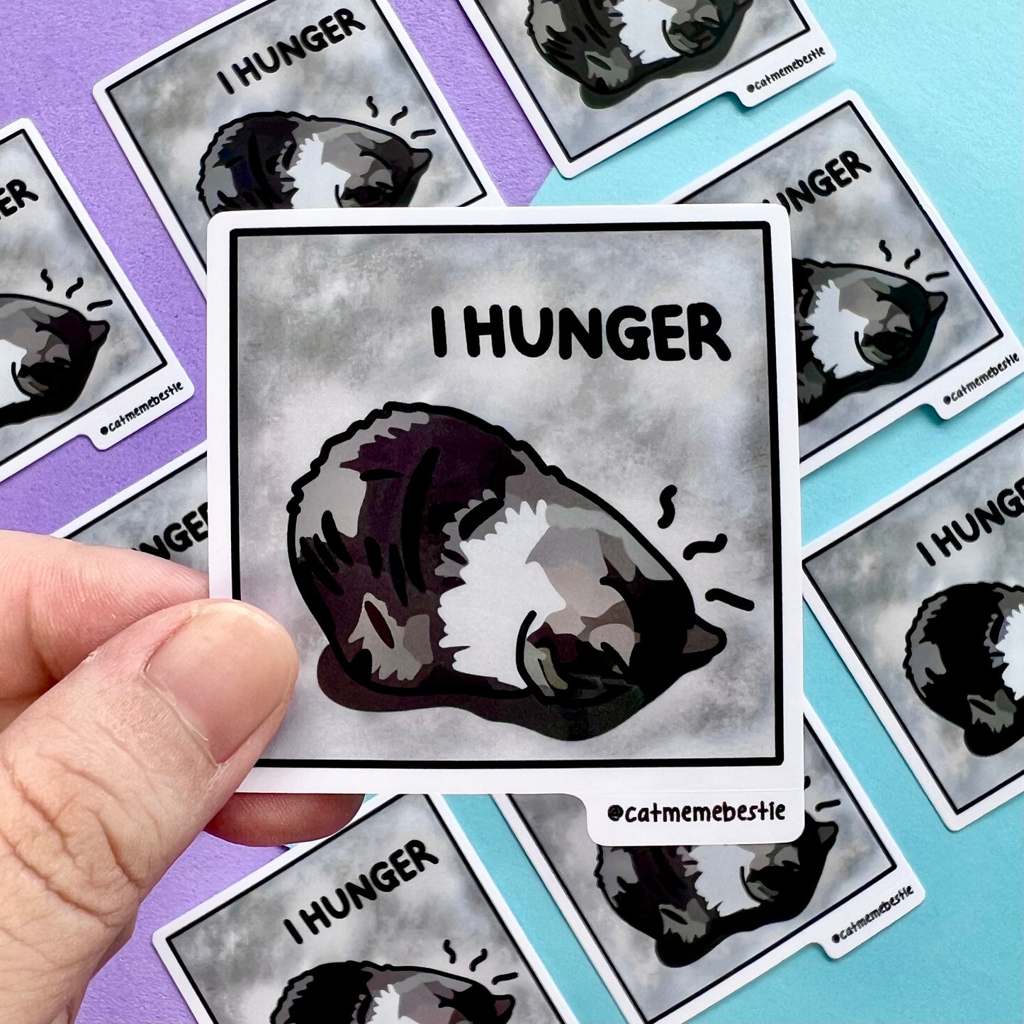 "i hunger" sticker