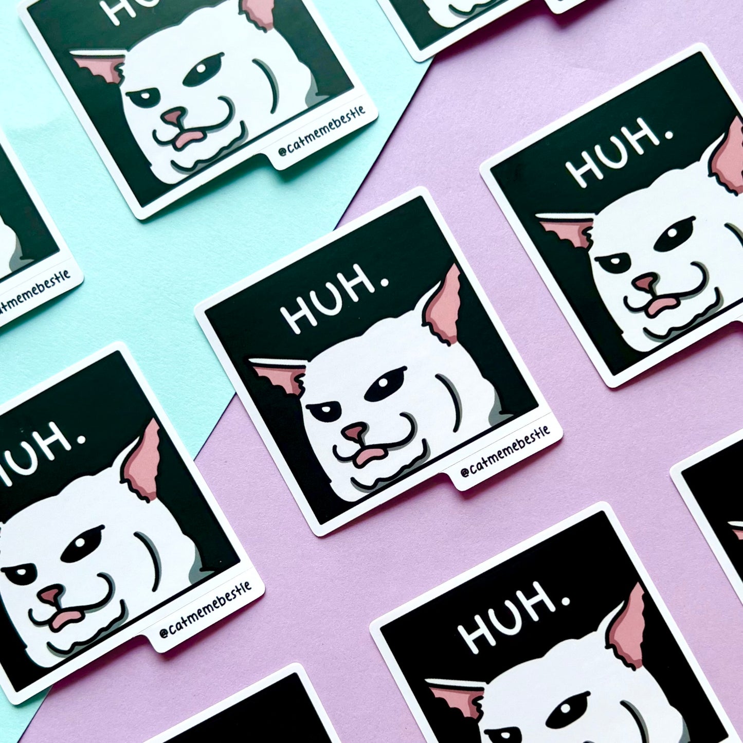 "huh." ver. 1 sticker