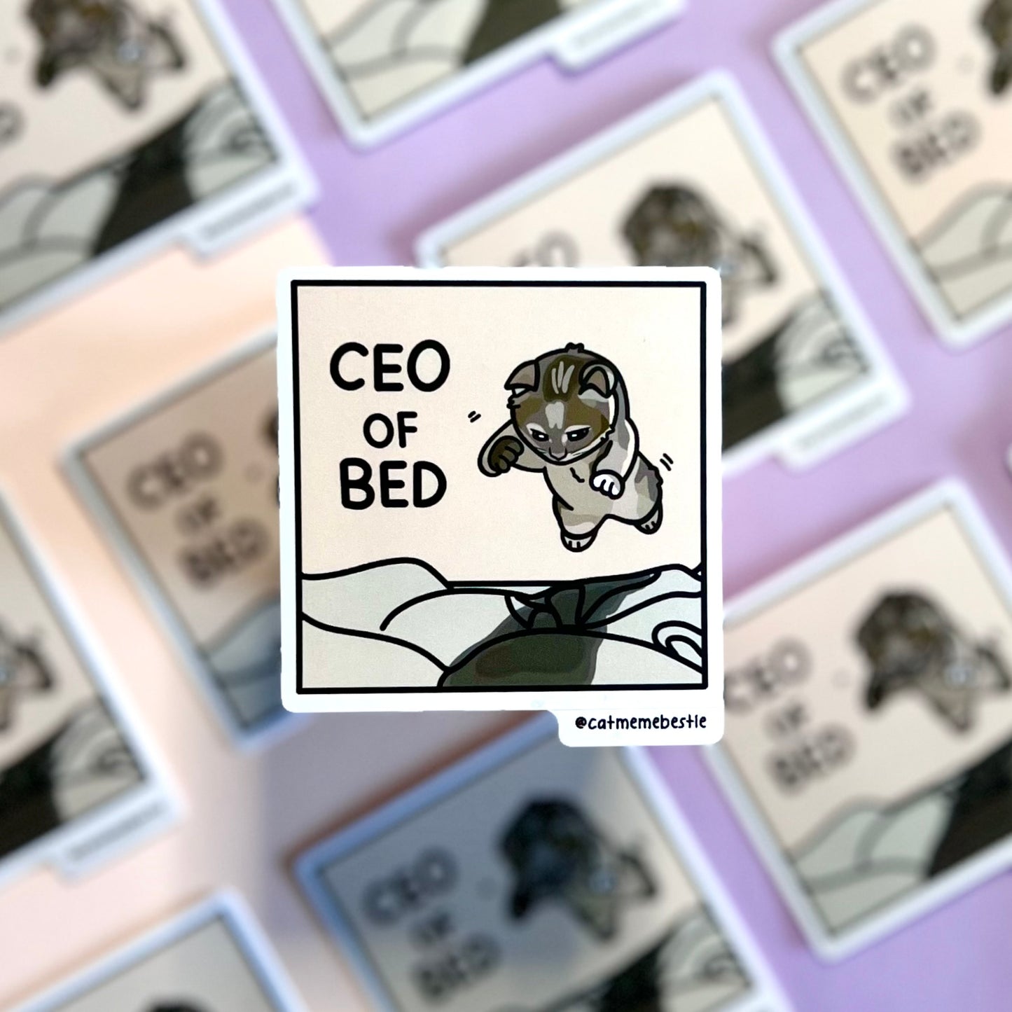 "CEO of bed" sticker