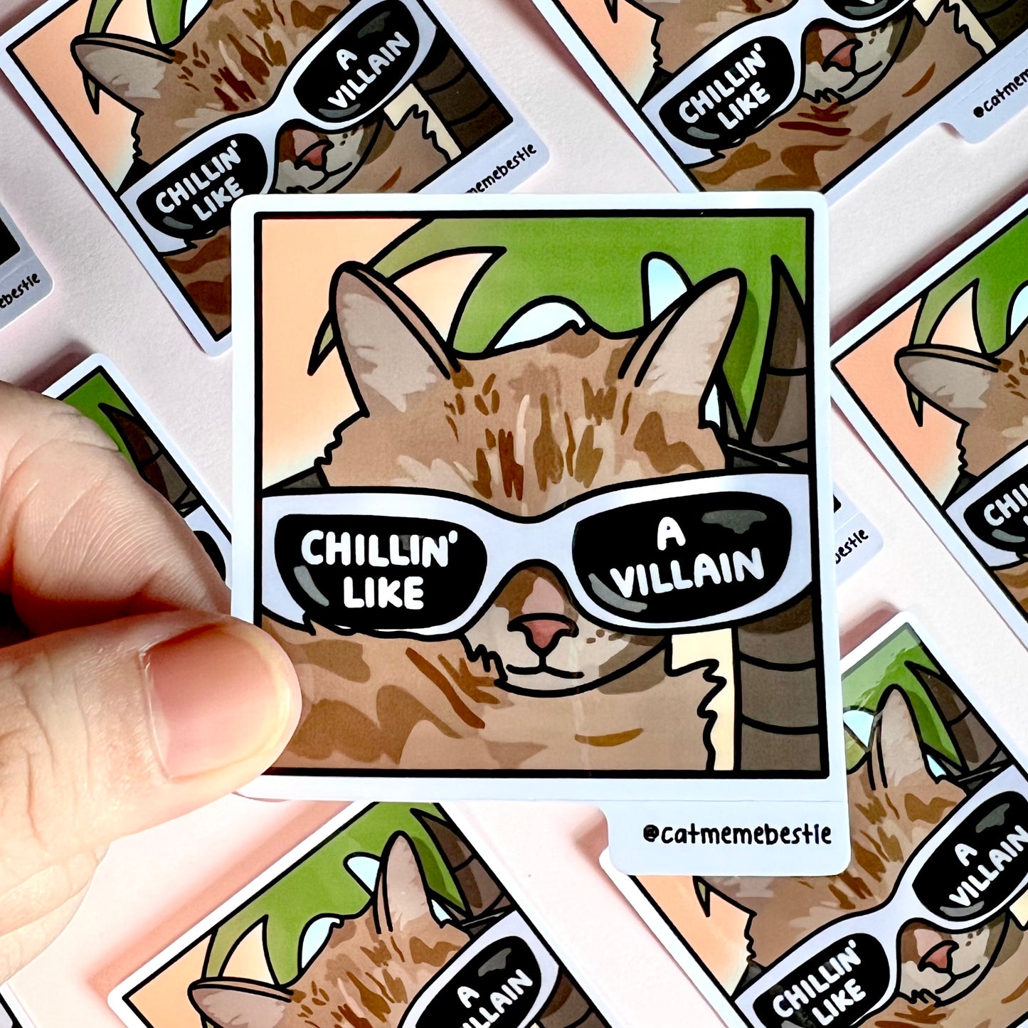 "chillin' like a villain" sticker