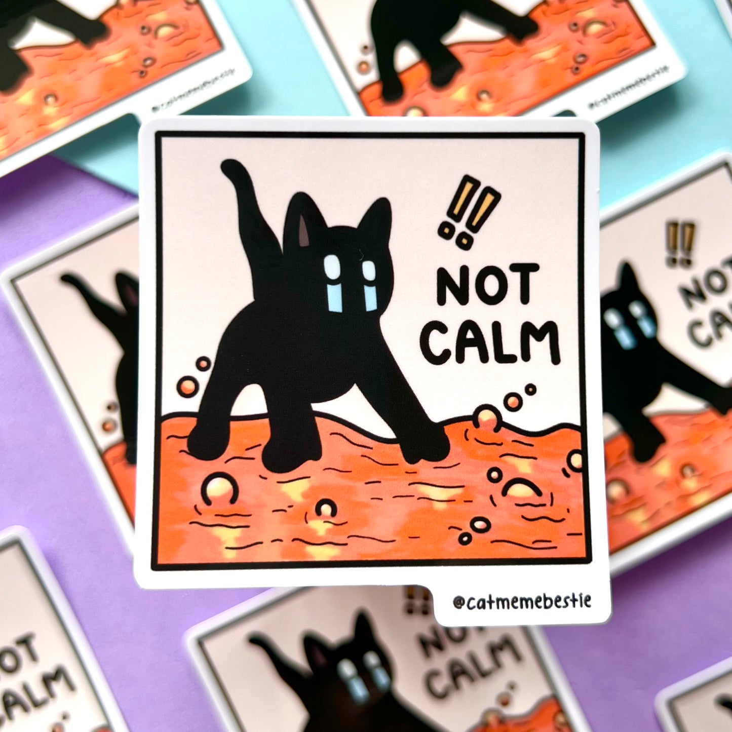 "not calm" sticker