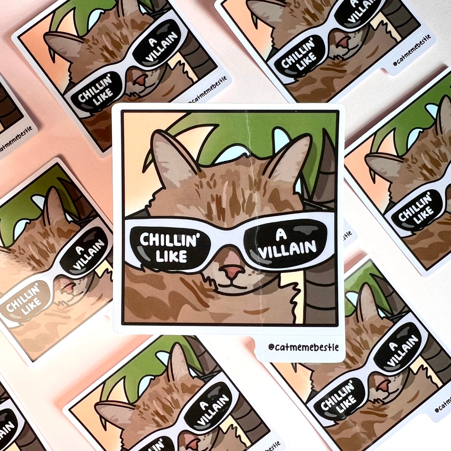 "chillin' like a villain" sticker