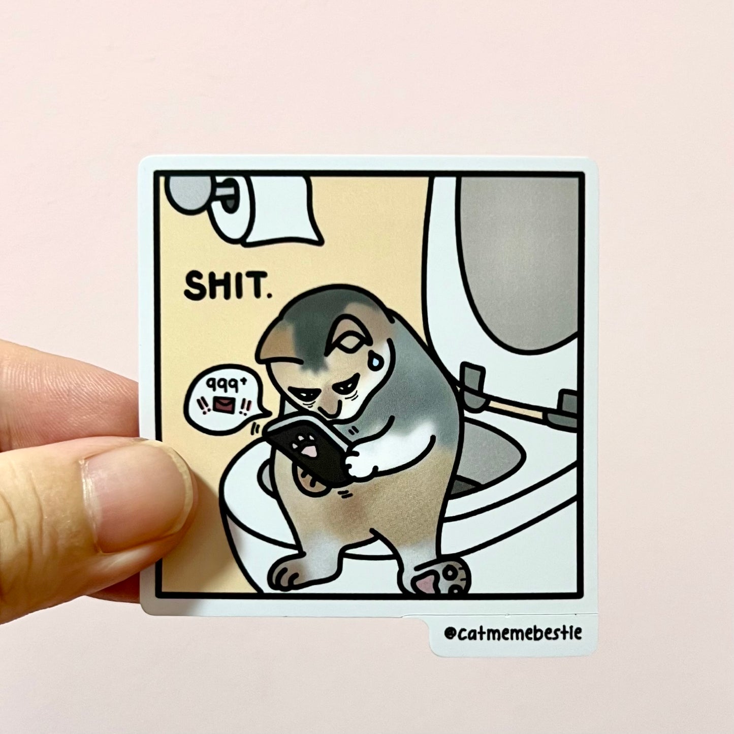 "shit" sticker