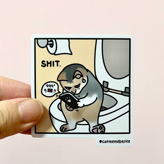 "shit" sticker