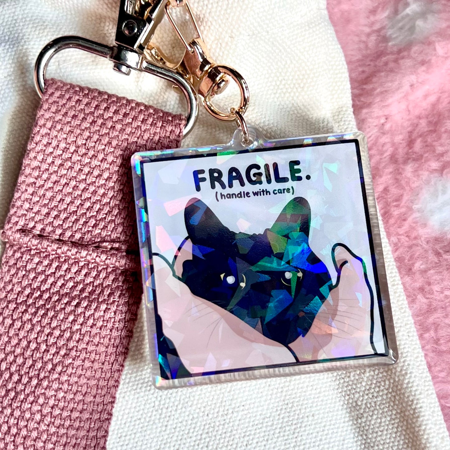 "fragile" keychain