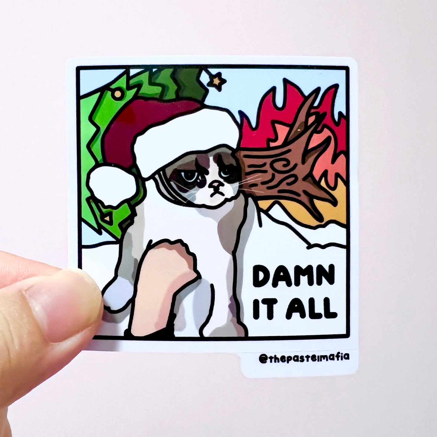 "damn it all" sticker