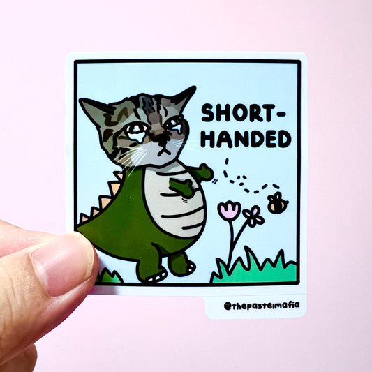 "short handed" sticker