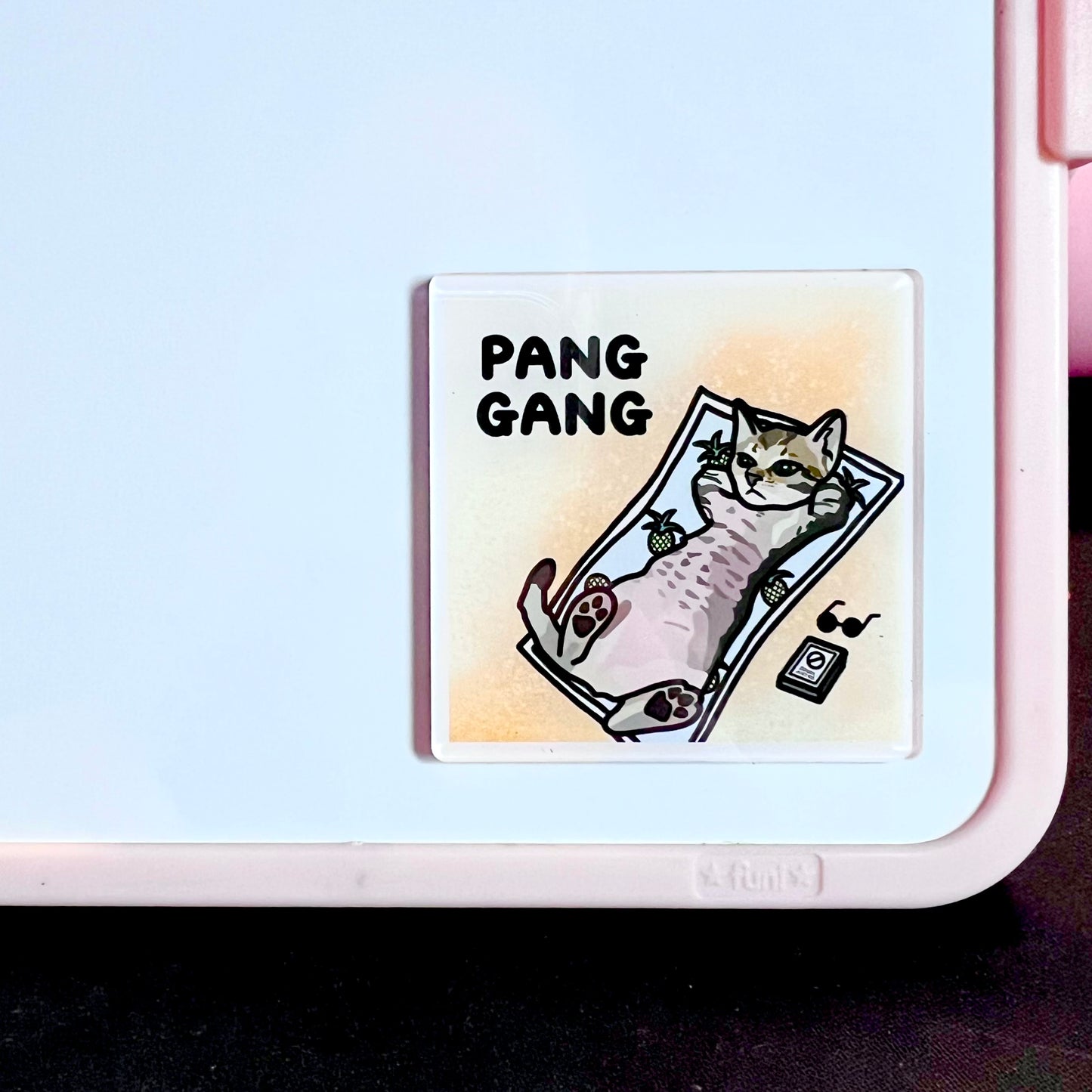 "pang gang" acrylic magnet