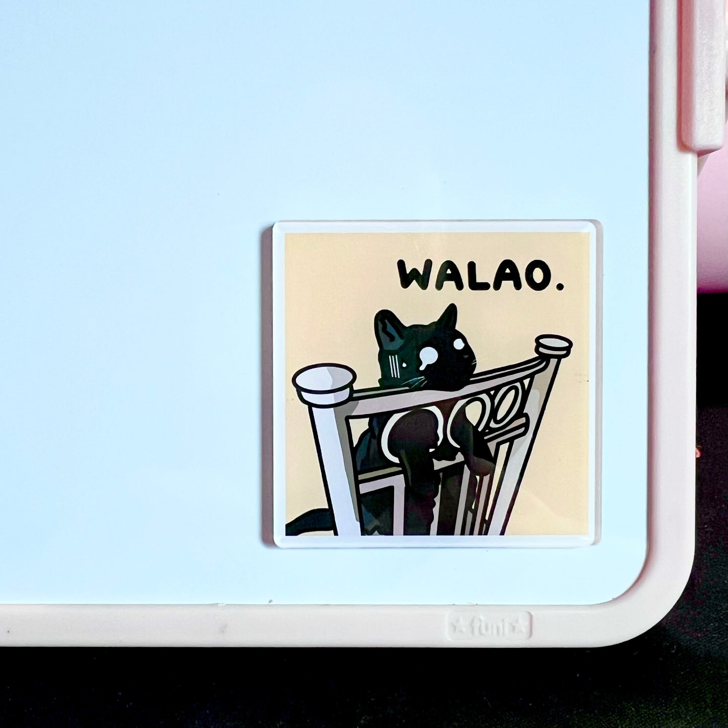 "walao" acrylic magnet