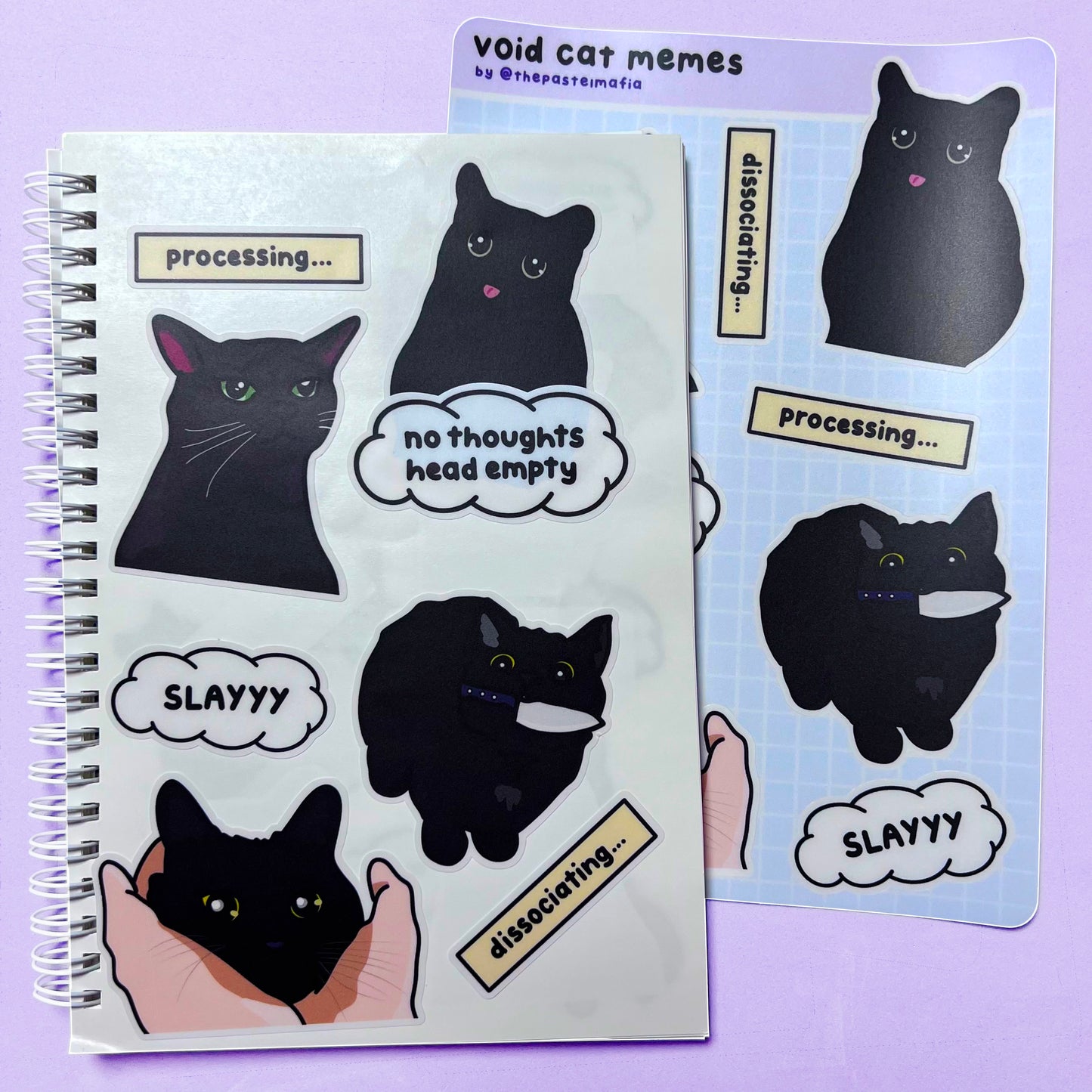 void cat meme a5 sticker sheet