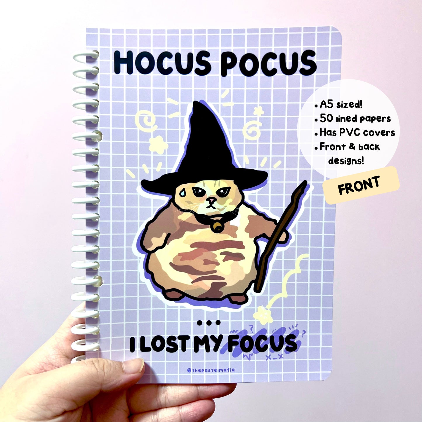 "hocus pocus i lost my focus" spiral notebook