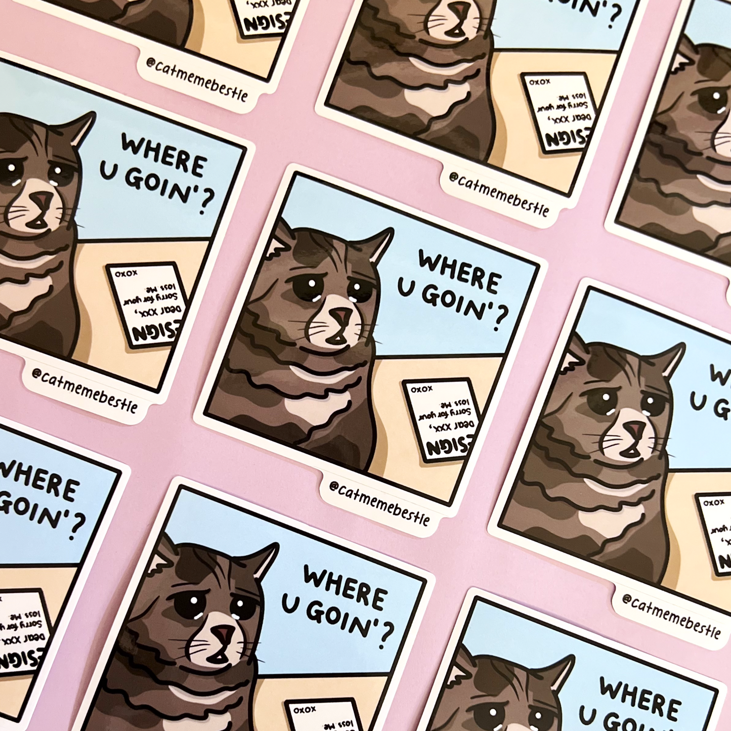 "where u goin?" sticker