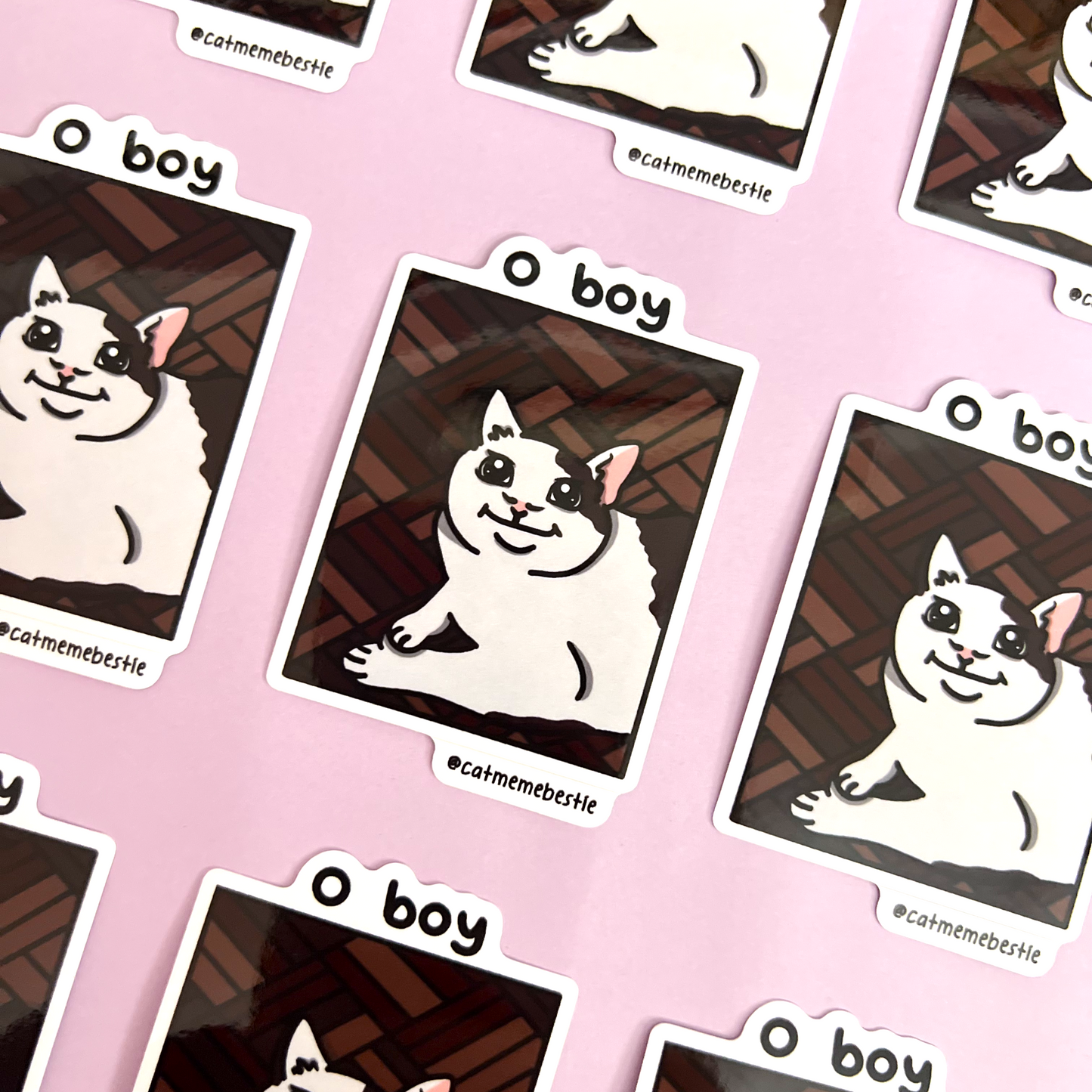 "o boy" sticker