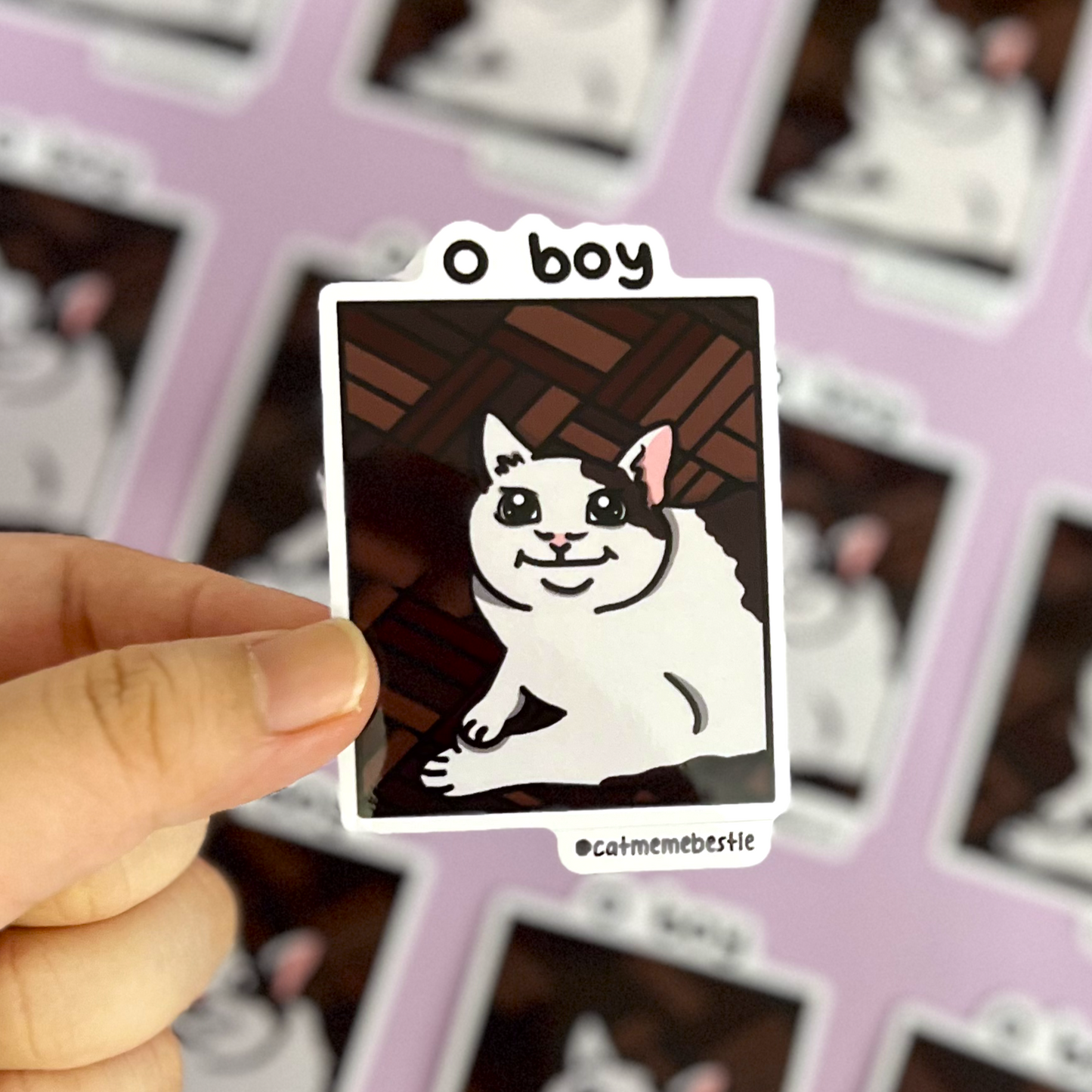 "o boy" sticker