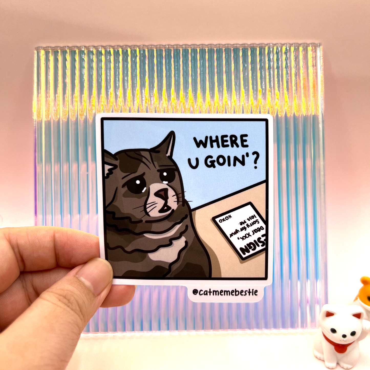 "where u goin?" sticker