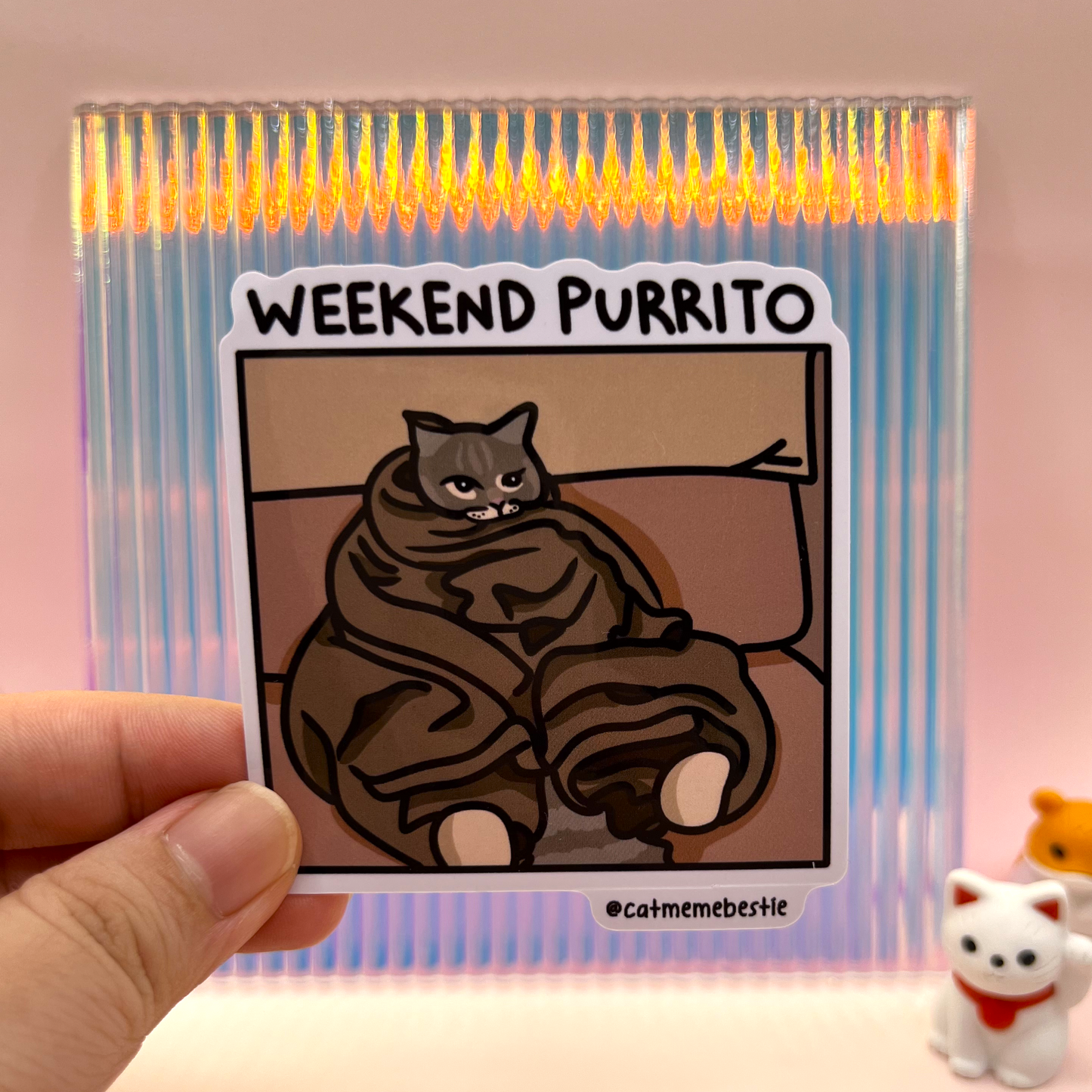 "weekend purrito" sticker