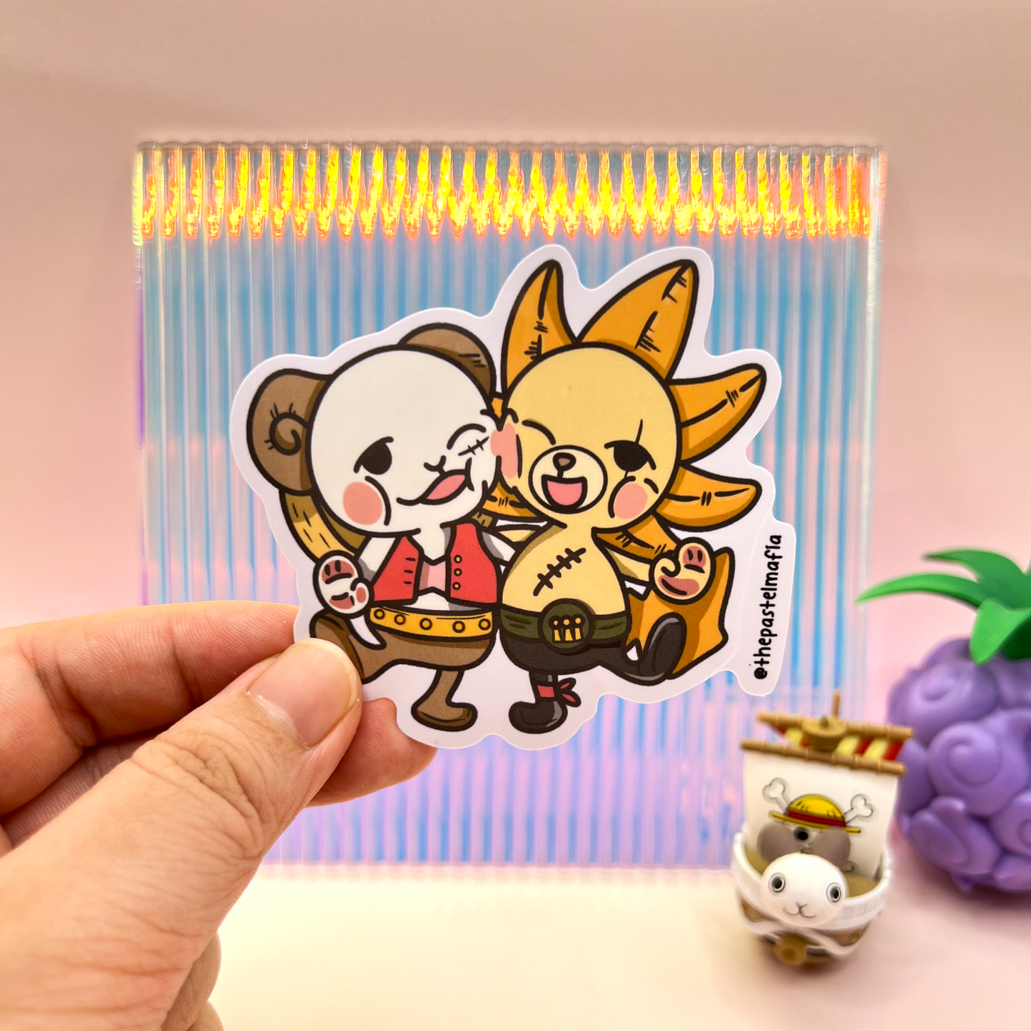 lion & sheep best friends sticker